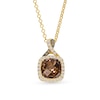 Thumbnail Image 1 of Le Vian Chocolate Twist Quartz Necklace 1/5 ct tw Diamonds 14K Honey Gold 19&quot;