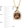 Thumbnail Image 2 of Le Vian Chocolate Twist Quartz Necklace 1/5 ct tw Diamonds 14K Honey Gold 19&quot;