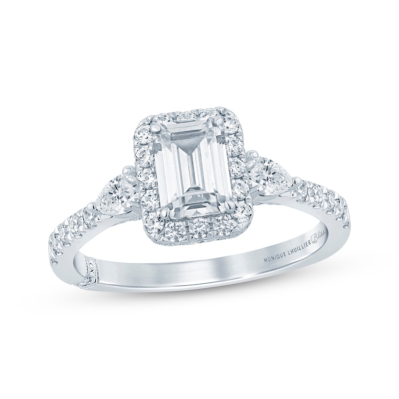 Monique Lhuillier Bliss Emerald-Cut Diamond Engagement Ring 1-7/8 ct tw ...
