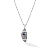 True Fans New England Patriots 1/20 CT. T.W. Diamond Vertical Football Necklace in Sterling Silver