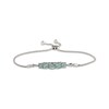 Thumbnail Image 1 of Round-Cut Coastal Blue Apatite & Round-Cut Diamond Accent Bolo Bracelet Sterling Silver