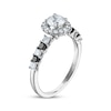 Thumbnail Image 2 of Now + Forever Princess & Round-Cut Black & White Diamond Engagement Ring 1 ct tw 14K White Gold