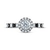 Thumbnail Image 3 of Now + Forever Princess & Round-Cut Black & White Diamond Engagement Ring 1 ct tw 14K White Gold