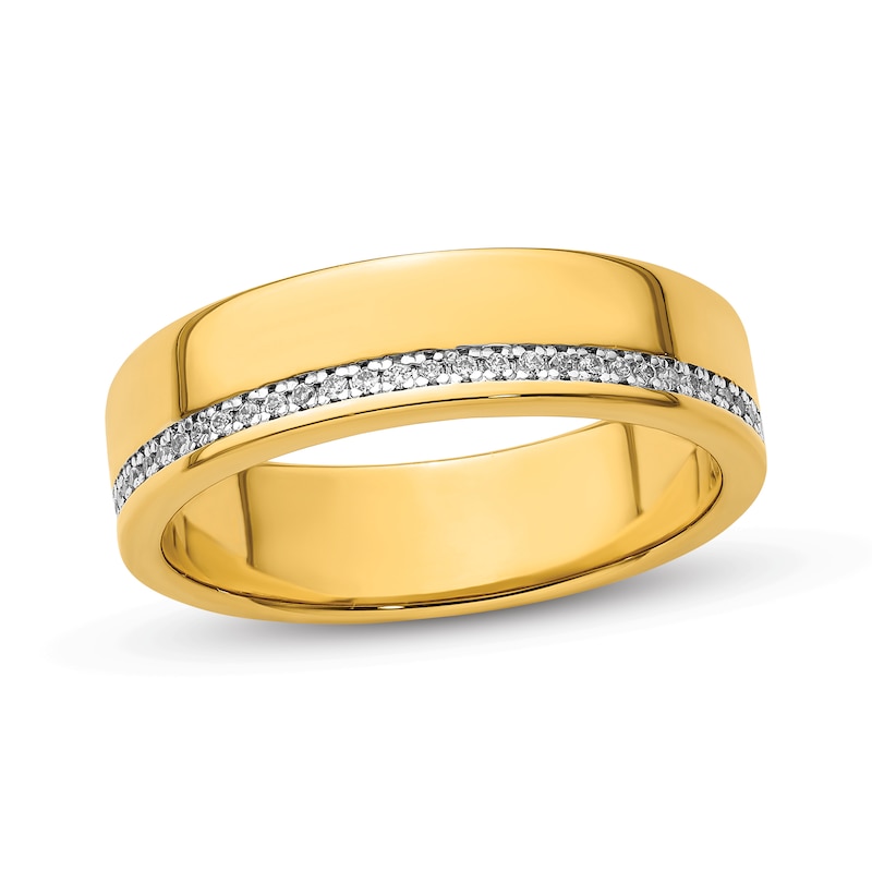 Men's Diamond Wedding Band 1/6 ct tw 10K Yellow Gold | Kay