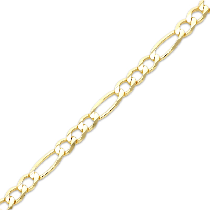Solid Figaro Chain Necklace 4.2mm 10K Yellow Gold 22