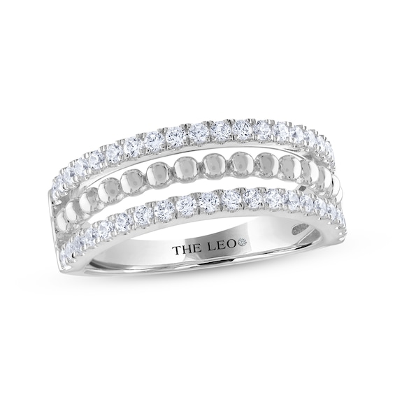 THE LEO Diamond Three-Row Anniversary Band 1/2 ct tw 14K White Gold