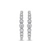 Thumbnail Image 2 of Diamond Graduated Hoop Earrings 3/4 ct tw 10K White Gold
