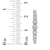 Thumbnail Image 4 of Diamond Graduated Hoop Earrings 3/4 ct tw 10K White Gold