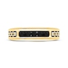 Thumbnail Image 3 of Now + Forever Men's Black Diamond Engraved Pattern Wedding Band 1/2 ct tw 10K Yellow Gold
