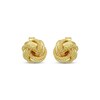 Thumbnail Image 2 of Reaura Textured Love Knot Stud Earrings Repurposed 14K Yellow Gold