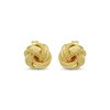 Thumbnail Image 1 of Reaura Textured Love Knot Stud Earrings Repurposed 14K Yellow Gold