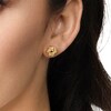 Thumbnail Image 3 of Reaura Textured Love Knot Stud Earrings Repurposed 14K Yellow Gold