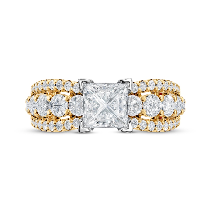 Main Image 3 of Princess-Cut Diamond Engagement Ring 2 ct tw 14K Two-Tone Gold