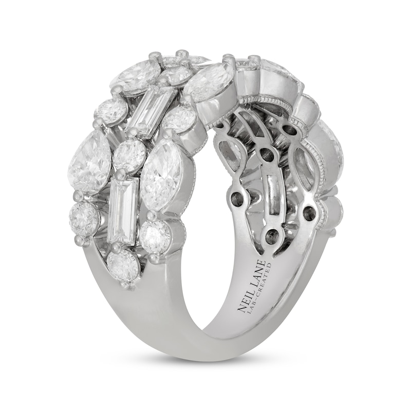 Main Image 2 of Neil Lane Artistry Baguette, Pear, Marquise & Round-cut Lab-Grown Diamond Anniversary Band 3 ct tw 14K White Gold