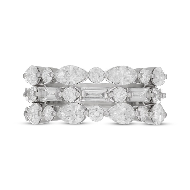 Main Image 3 of Neil Lane Artistry Baguette, Pear, Marquise & Round-cut Lab-Grown Diamond Anniversary Band 3 ct tw 14K White Gold