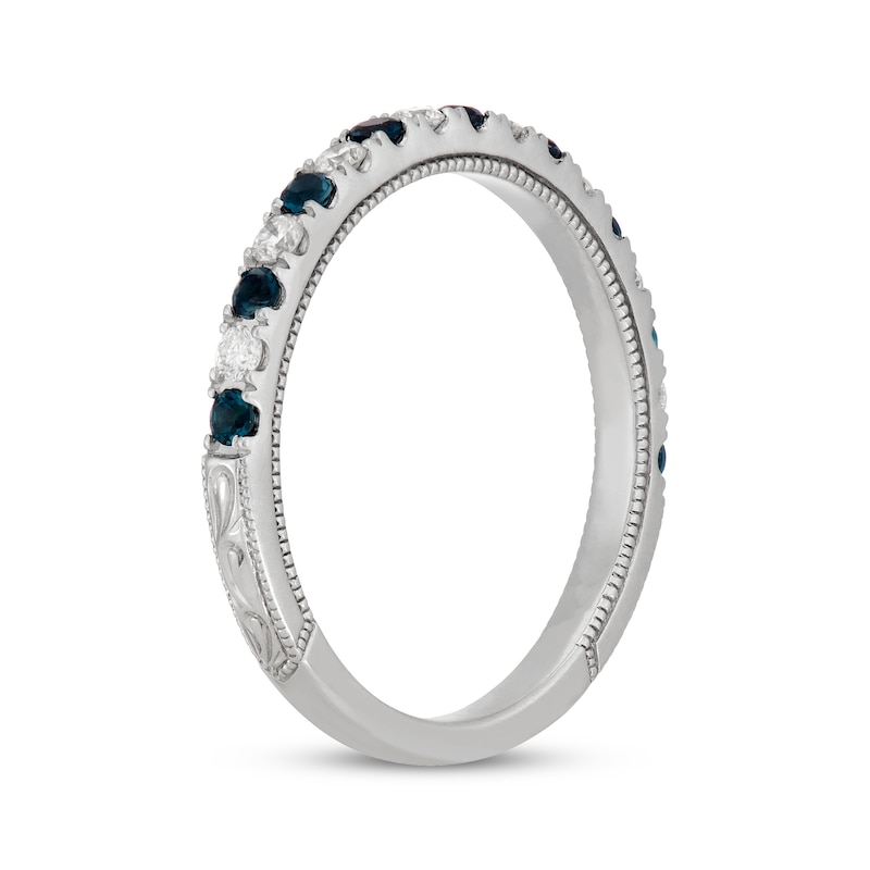 Main Image 2 of Neil Lane Diamond & London Blue Topaz Wedding Band 1/5 ct tw 14K White Gold