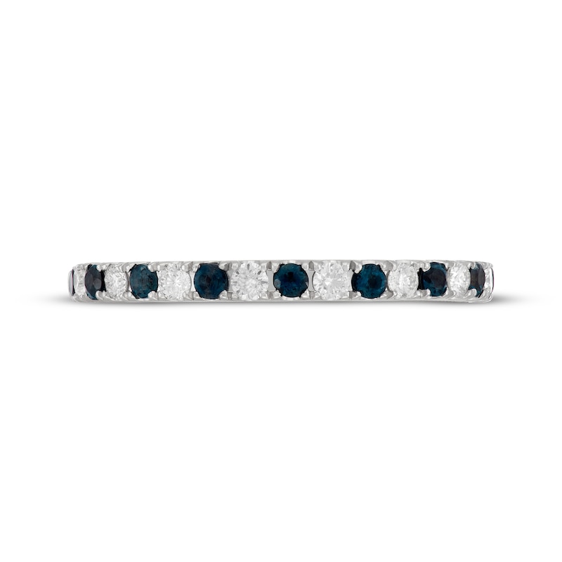 Main Image 3 of Neil Lane Diamond & London Blue Topaz Wedding Band 1/5 ct tw 14K White Gold