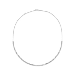 Diamond Riviera Necklace 1 ct tw 10K White Gold 17"