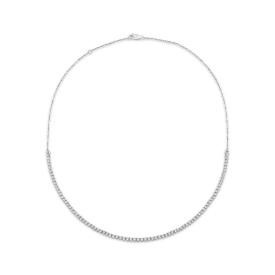 Diamond Riviera Necklace 1 ct tw 10K White Gold 17"