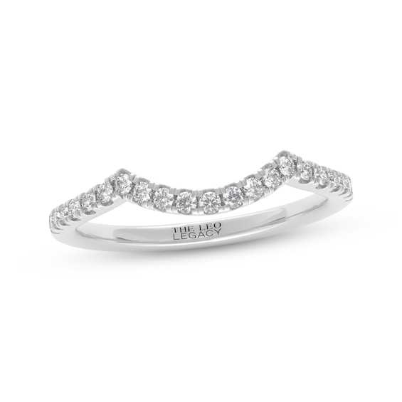 THE LEO Legacy Lab-Grown Diamond Contour Wedding Band 1/4 ct tw 14K White Gold