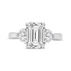 Thumbnail Image 2 of Memories Moments Magic Lab-Created Diamonds by KAY Emerald-Cut Three-Stone Engagement Ring 3-7/8 ct tw 14K White Gold