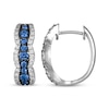 Thumbnail Image 3 of Le Vian Sapphire Waterfall Hoop Earrings 3/8 ct tw Diamonds 14K Vanilla Gold