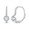 Thumbnail Image 3 of Diamond Halo Drop Earrings 1/2 ct tw 10K White Gold