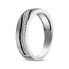 Thumbnail Image 2 of Now + Forever Men's Diamond Curved Wedding Band 1/6 ct tw 10K White Gold