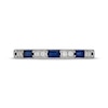 Thumbnail Image 3 of Neil Lane Baguette-Cut Natural Blue Sapphire & Diamond Anniversary Ring 1/10 ct tw 14K White Gold