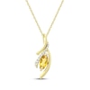 Thumbnail Image 0 of Marquise-Cut Citrine & Diamond Twist Necklace 1/10 ct tw 14K Yellow Gold