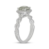 Thumbnail Image 2 of Neil Lane Cushion-Cut Green Quartz & Diamond Halo Engagement Ring 1/2 ct tw 14K White Gold