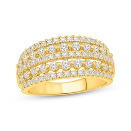 Now + Forever Diamond Five-Row Anniversary Ring 1 ct tw 10K Yellow Gold