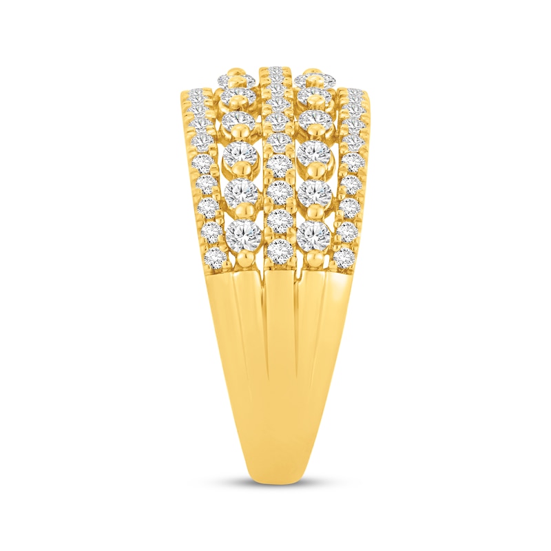 Main Image 2 of Now + Forever Diamond Five-Row Anniversary Ring 1 ct tw 10K Yellow Gold