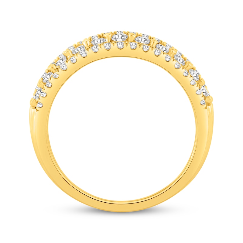 Main Image 3 of Now + Forever Diamond Five-Row Anniversary Ring 1 ct tw 10K Yellow Gold