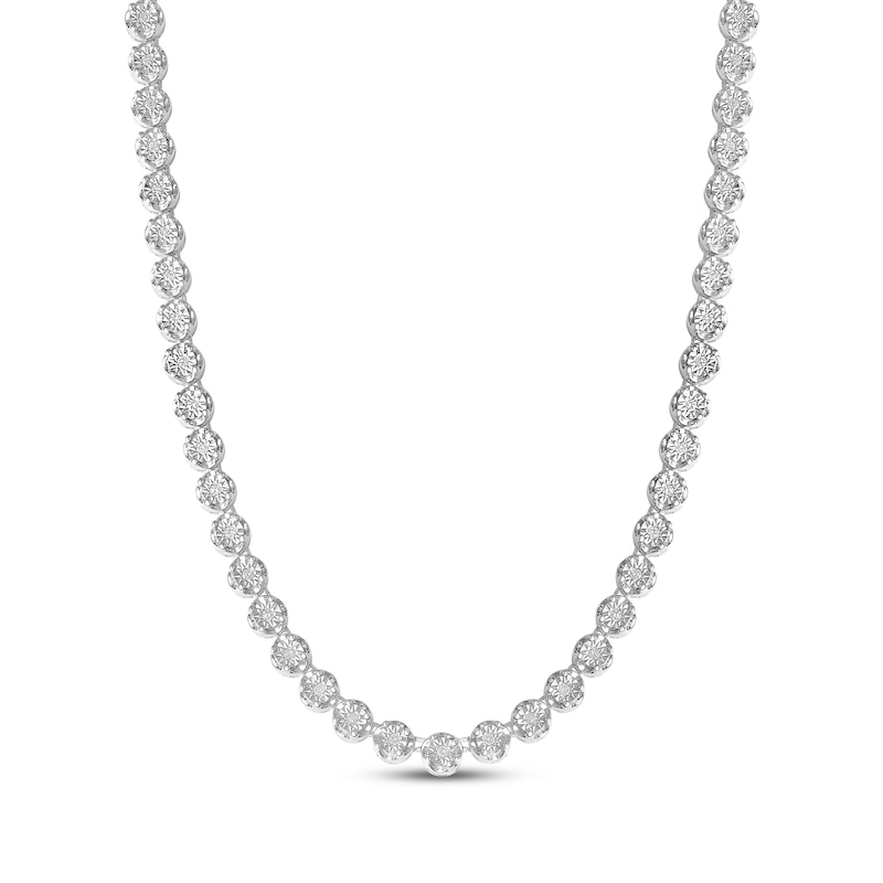 Main Image 1 of Diamond Tennis Necklace 1/2 ct tw Sterling Silver 17&quot;