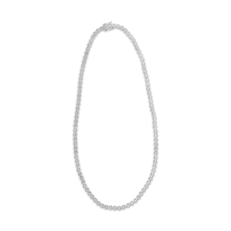 Main Image 2 of Diamond Tennis Necklace 1/2 ct tw Sterling Silver 17&quot;