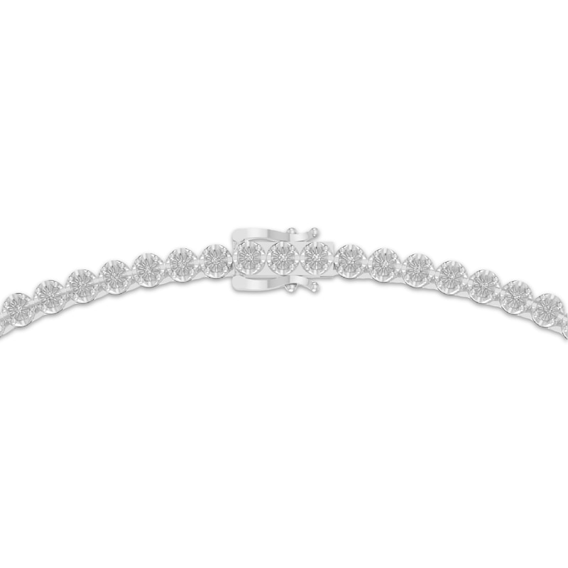 Main Image 3 of Diamond Tennis Necklace 1/2 ct tw Sterling Silver 17&quot;
