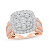 Thumbnail Image 1 of Now + Forever Multi-Diamond Cushion-Shaped Halo Engagement Ring 2 ct tw 10K Two-Tone Gold