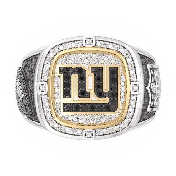 True Fans New York Giants Championship Ring Sterling Silver & 10K Yellow Gold Ring