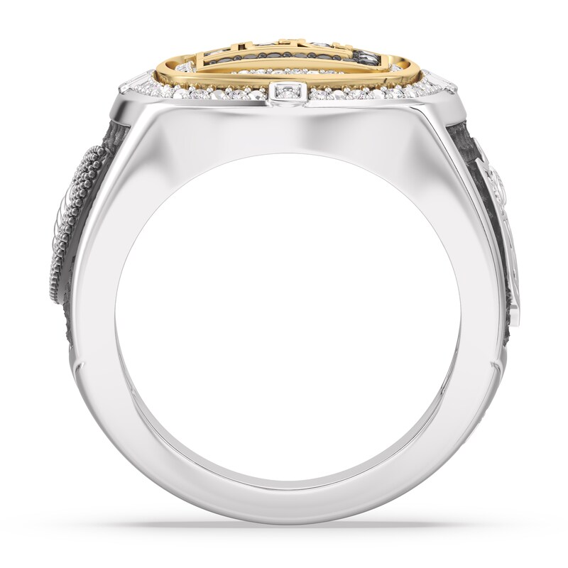Main Image 2 of True Fans New York Giants Championship Ring Sterling Silver & 10K Yellow Gold Ring