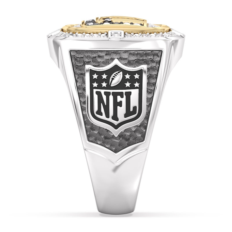 Main Image 3 of True Fans New York Giants Championship Ring Sterling Silver & 10K Yellow Gold Ring