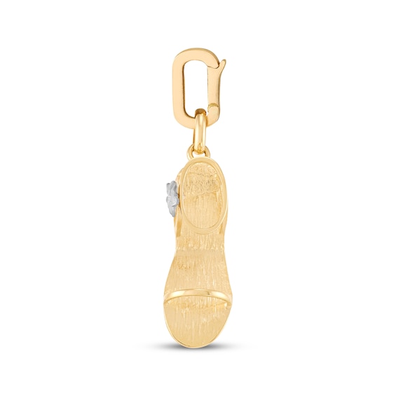 Charmed Memories Strappy Heeled Shoe Charm 10K Two-Tone Gold