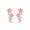 Thumbnail Image 2 of Diamond Flower Trio Earrings 1/10 ct tw 10K Rose Gold