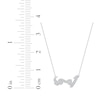 Thumbnail Image 6 of Diamond Arabic "Mother" Necklace 1/5 ct tw 10K White Gold 18"