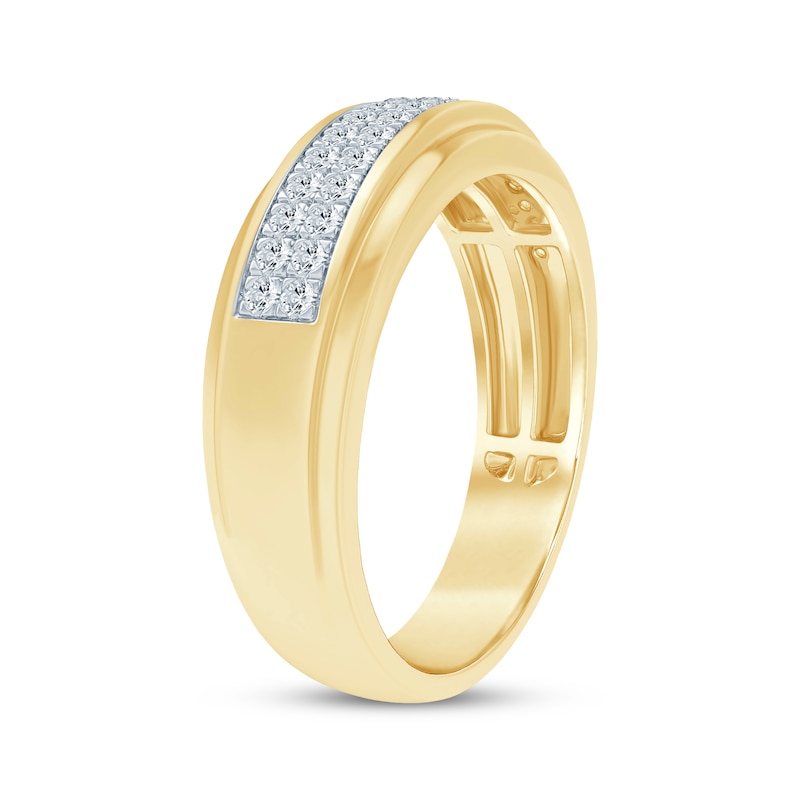 Main Image 2 of Now + Forever Men's Diamond Wedding Band 1/4 ct tw 10K Yellow Gold