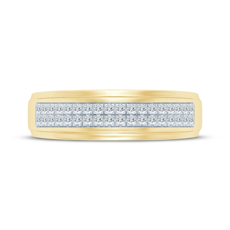 Main Image 3 of Now + Forever Men's Diamond Wedding Band 1/4 ct tw 10K Yellow Gold