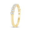 Thumbnail Image 2 of Now + Forever Baguette & Round-Cut Diamond Two-Row Anniversary Ring 1/3 ct tw 14K Yellow Gold