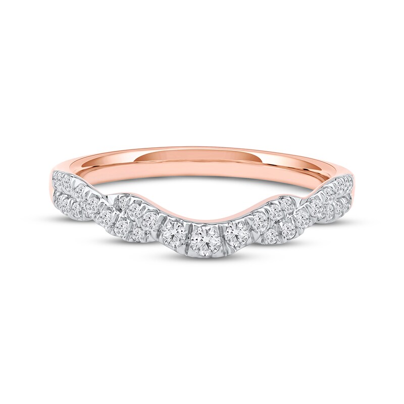 Main Image 3 of Now + Forever Diamond Graduating Contour Twist Anniversary Ring 1/4 ct tw 10K Rose Gold
