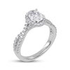 Thumbnail Image 2 of Now + Forever Oval-Cut Lab-Grown Diamond Halo Engagement Ring 1-1/4 ct tw 14K White Gold