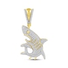Thumbnail Image 1 of Men's Diamond Shark Charm 1/3 ct tw 10K Yellow Gold